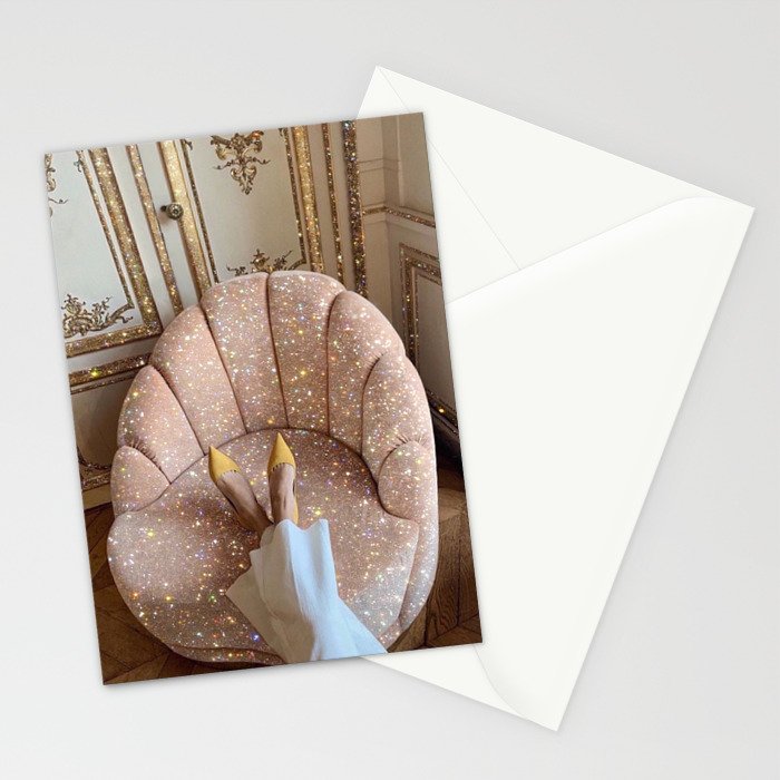 THE WEEKEND | glitter collage artwork by Yana Potter aesthetic | charm| shoes | shiny Stationery Card Gallery Image 2