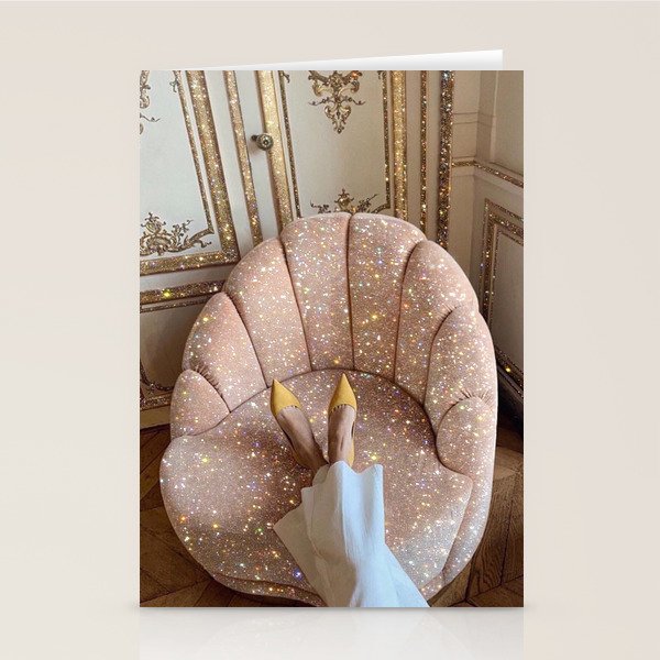 THE WEEKEND | glitter collage artwork by Yana Potter aesthetic | charm| shoes | shiny Stationery Card Gallery Image 2