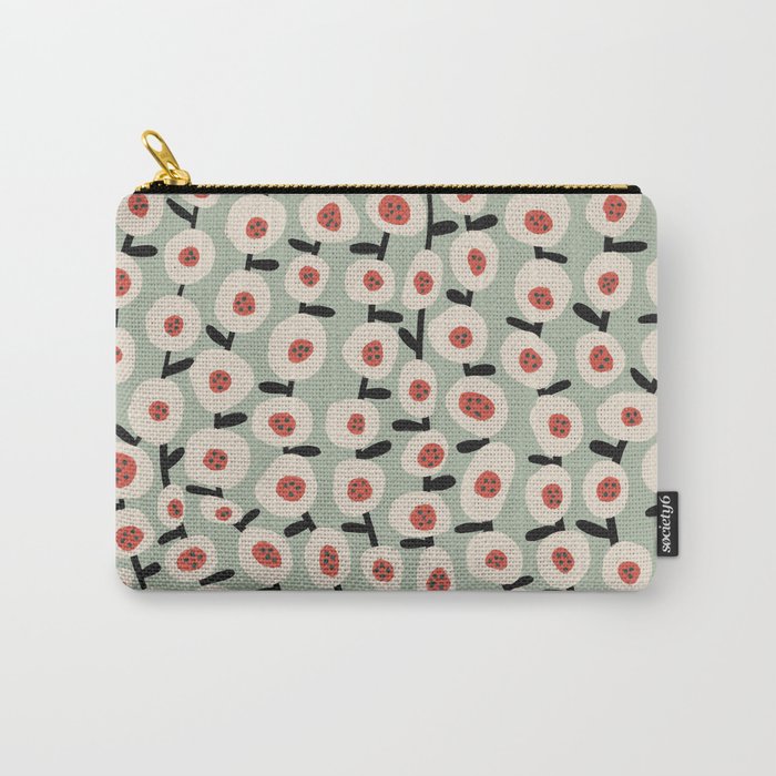 Dots & Flowers #1 Carry All Pouch Gallery Image 1