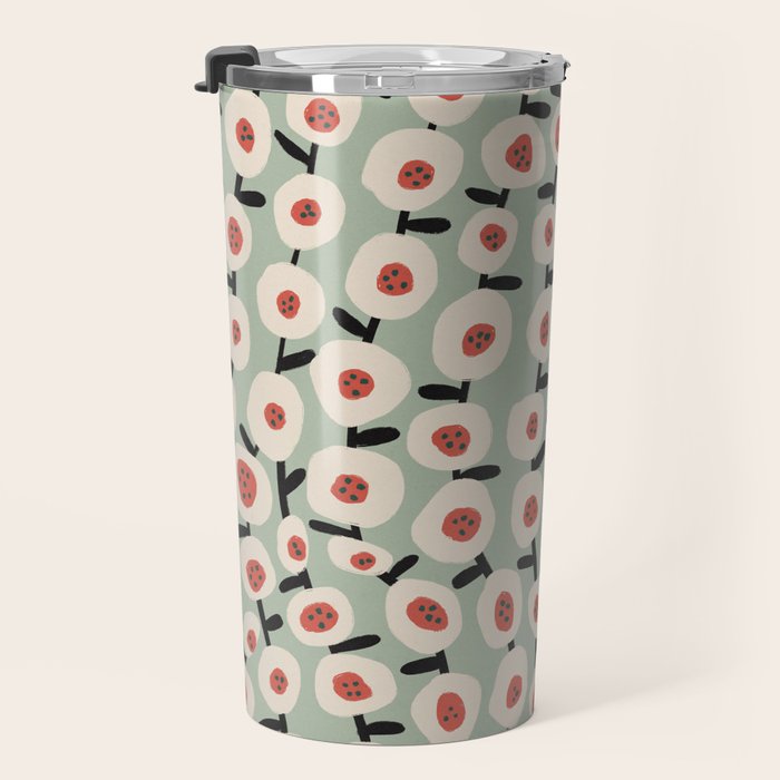 Dots & Flowers #1 Travel Mug Gallery Image 3