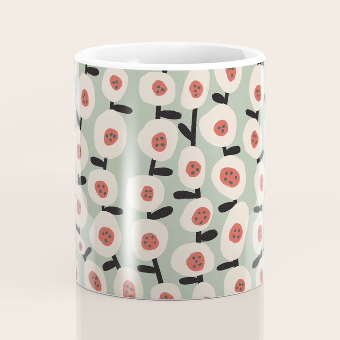 Dots & Flowers #1 Coffee Mug Gallery Image 4