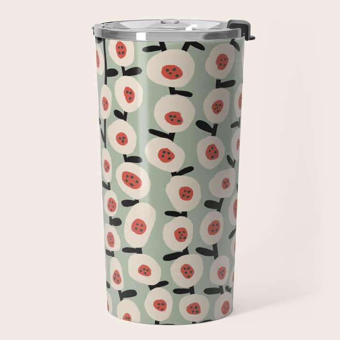 Dots & Flowers #1 Travel Mug Gallery Image 2