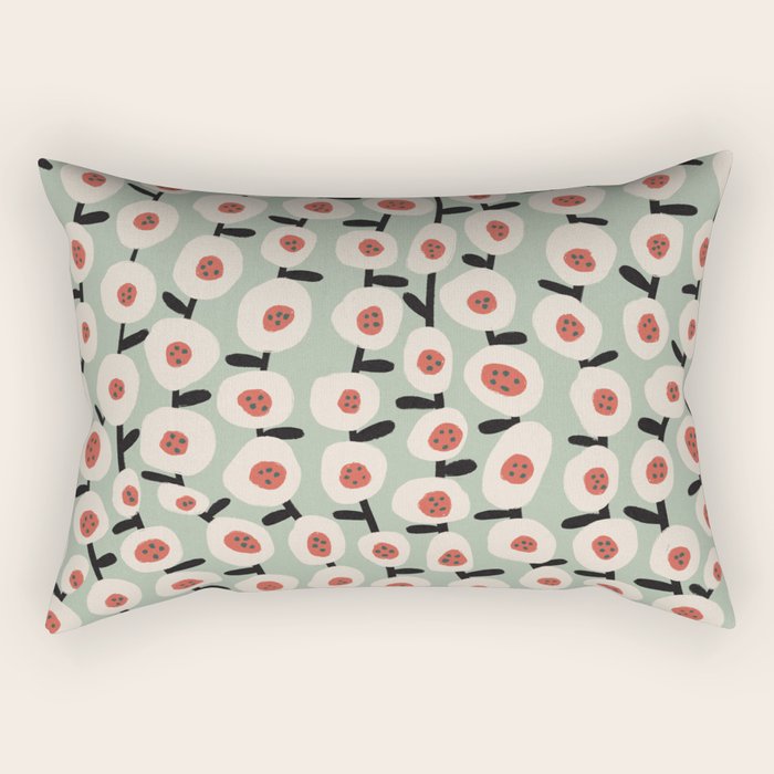 Dots & Flowers #1 Rectangular Pillow Gallery Image 2