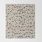 Dots & Flowers #1 Throw Blanket Gallery Image 2
