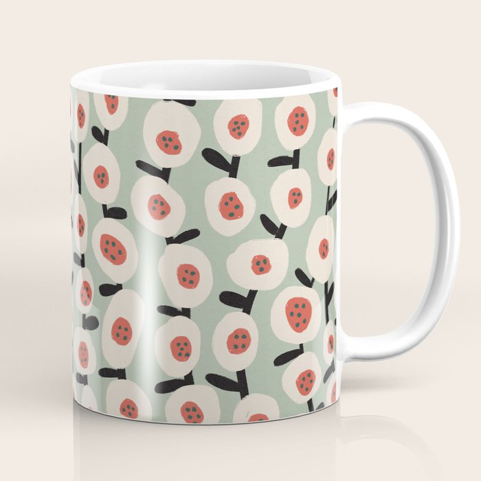 Dots & Flowers #1 Coffee Mug Gallery Image 1
