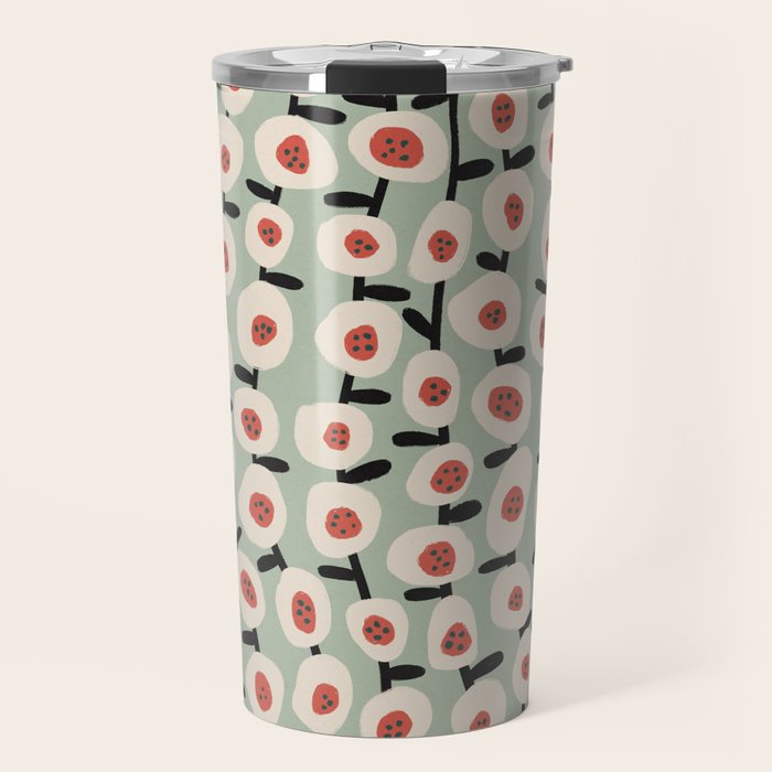 Dots & Flowers #1 Travel Mug Gallery Image 1