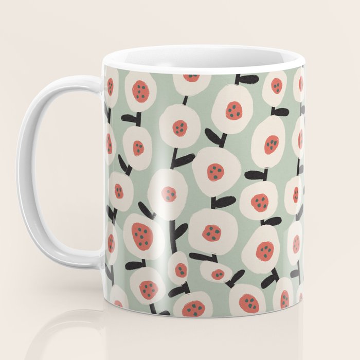 Dots & Flowers #1 Coffee Mug Gallery Image 3