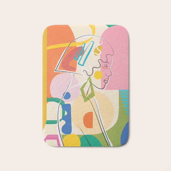 Abstract Woman 13 Bath Mat Gallery Image 1
