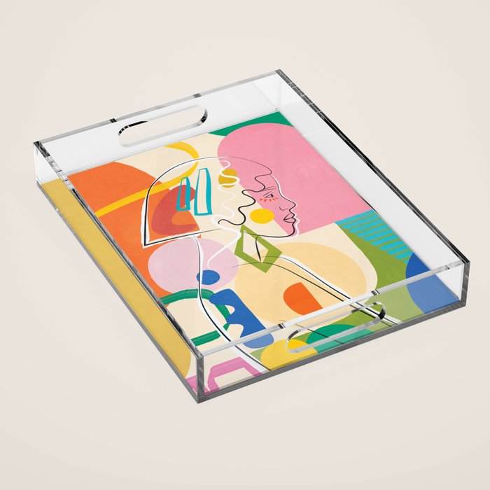 Abstract Woman 13 Acrylic Tray Gallery Image 1