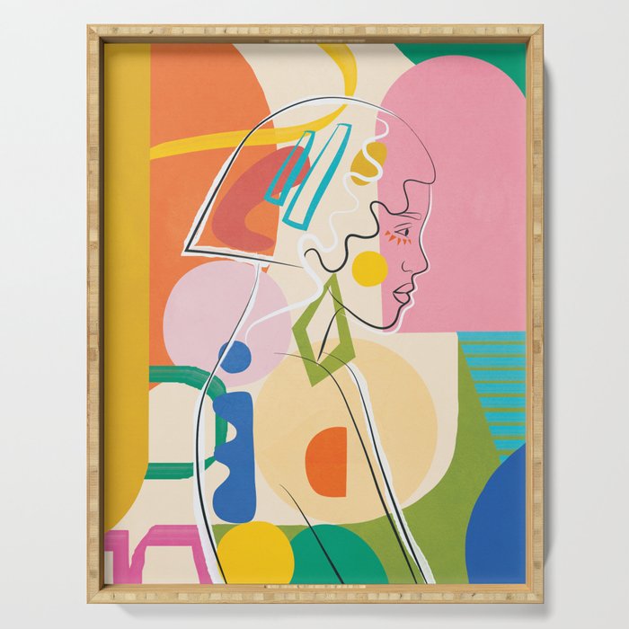 Abstract Woman 13 Serving Tray Gallery Image 1