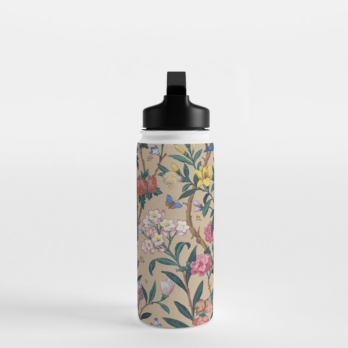 William Morris Birds, Butterflies and Bees Vintage Pattern Water Bottle Gallery Image 3