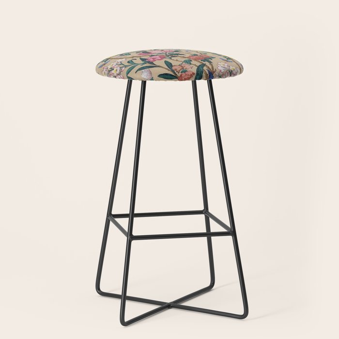 William Morris Birds, Butterflies and Bees Vintage Pattern Stool Gallery Image 1