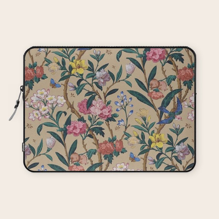 William Morris Birds, Butterflies and Bees Vintage Pattern Laptop Sleeve Gallery Image 1