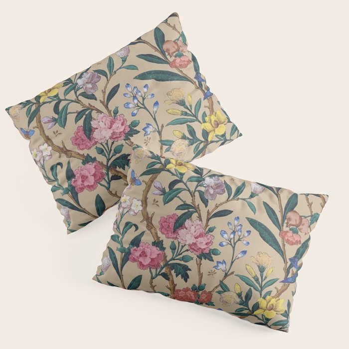 William Morris Birds, Butterflies and Bees Vintage Pattern Pillow Sham Gallery Image 3