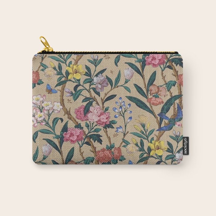 William Morris Birds, Butterflies and Bees Vintage Pattern Carry All Pouch Gallery Image 1