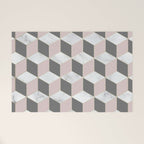 Blush Marble Cube Welcome Mat Gallery Image 1