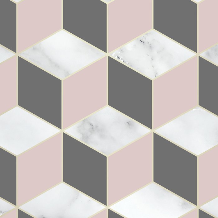 Blush Marble Cube Coffee Mug Gallery Image 2