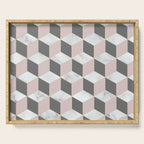Blush Marble Cube Serving Tray Gallery Image 1
