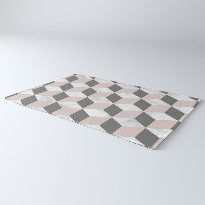 Blush Marble Cube Rug Gallery Image 3