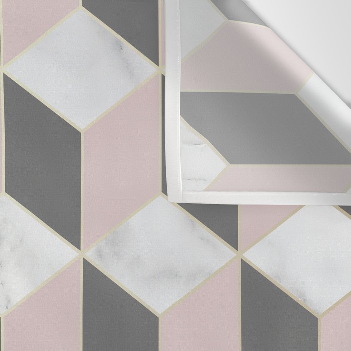 Blush Marble Cube Wall Tapestry Gallery Image 3