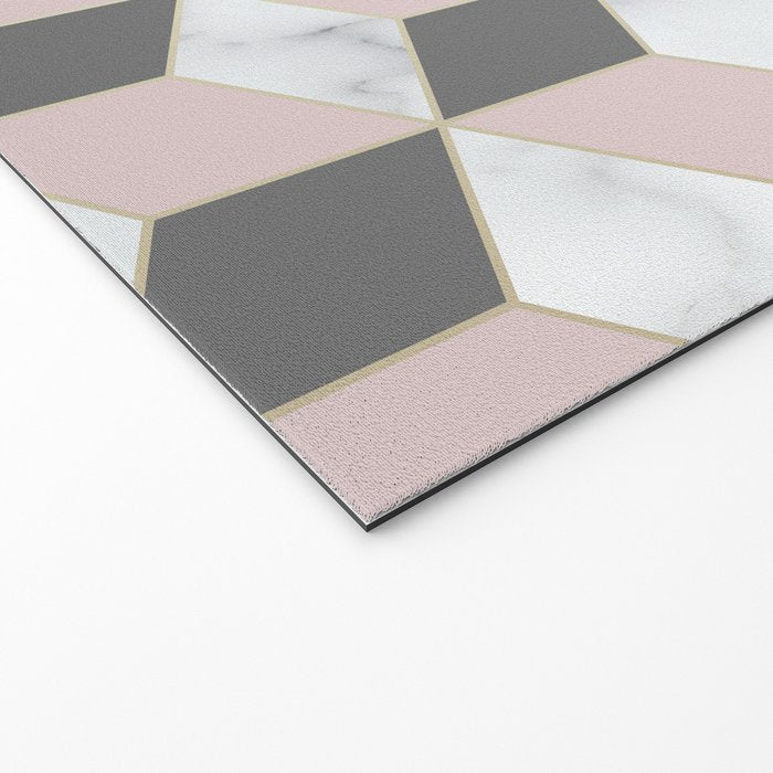 Blush Marble Cube Welcome Mat Gallery Image 2