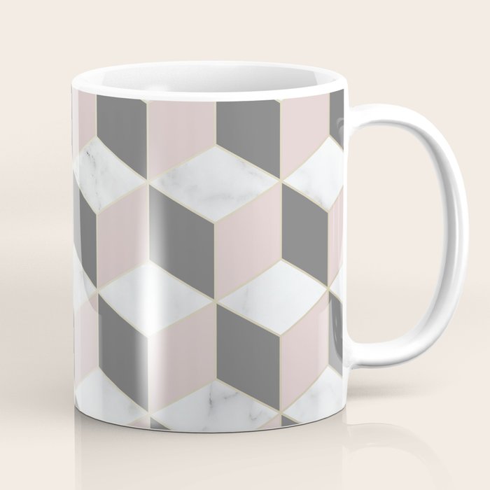Blush Marble Cube Coffee Mug Gallery Image 1