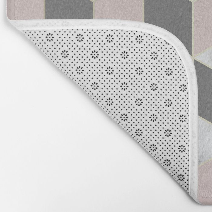 Blush Marble Cube Bath Mat Gallery Image 2
