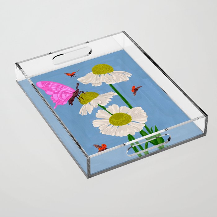 Summer in Boom Gouache Painting Acrylic Tray Gallery Image 1