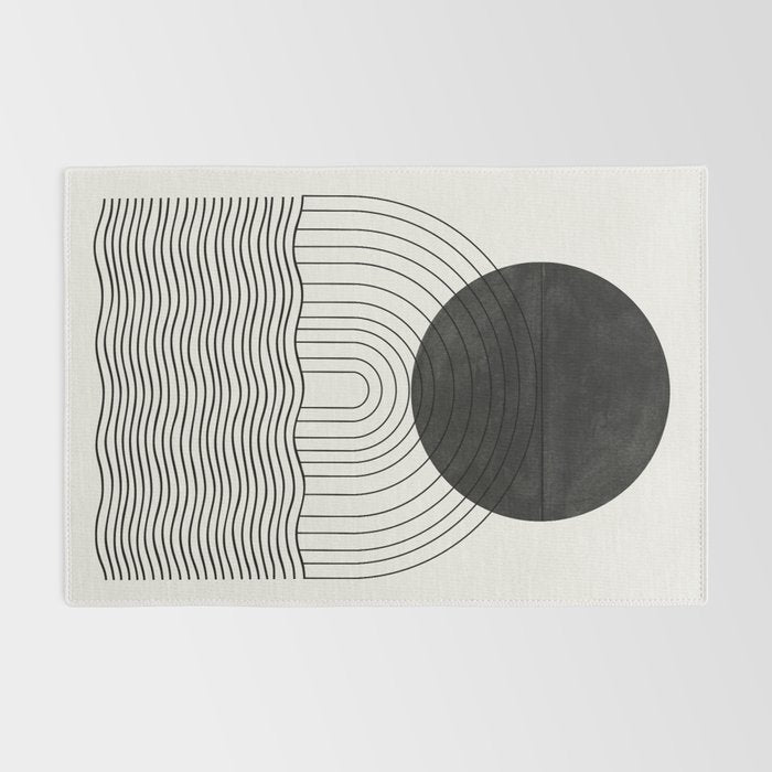 Black Sun by the ocean Rug Gallery Image 2