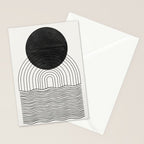 Black Sun by the ocean Stationery Card Gallery Image 2