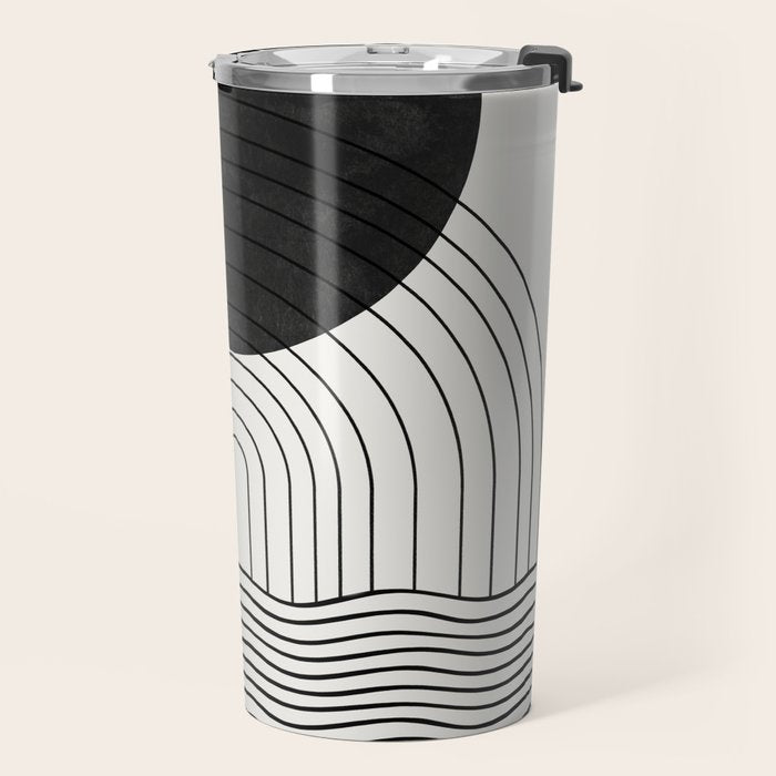 Black Sun by the ocean Travel Mug Gallery Image 2