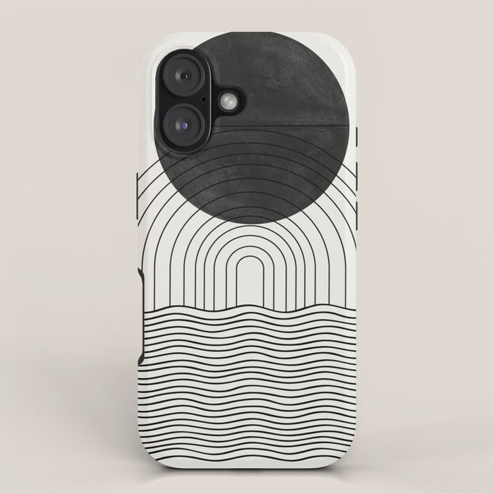 Black Sun by the ocean iPhone Case Gallery Image 1
