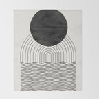 Black Sun by the ocean Throw Blanket Gallery Image 2