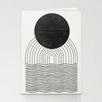 Black Sun by the ocean Stationery Card Gallery Image 2