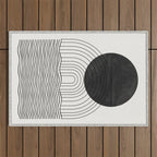 Black Sun by the ocean Outdoor Rug Gallery Image 1