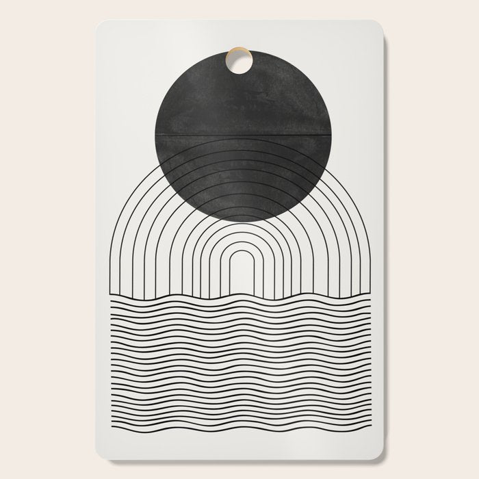 Black Sun by the ocean Cutting Board Gallery Image 1