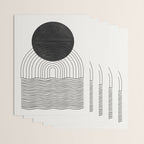 Black Sun by the ocean Wrapping Paper Gallery Image 3