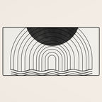 Black Sun by the ocean Desk Mat Gallery Image 3