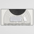 Black Sun by the ocean Desk Mat Gallery Image 1