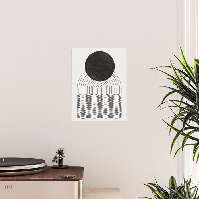 Black Sun by the ocean Poster Gallery Image 2