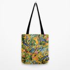 Vintage & Shabby Chic - Sunny Tropical Garden Blue Heron Tote Bag Gallery Image 2