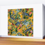 Vintage & Shabby Chic - Sunny Tropical Garden Blue Heron Wall Mural Gallery Image 2