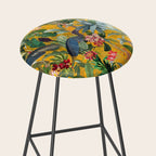 Vintage & Shabby Chic - Sunny Tropical Garden Blue Heron Stool Gallery Image 2