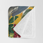 Vintage & Shabby Chic - Sunny Tropical Garden Blue Heron Throw Blanket Gallery Image 3