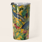 Vintage & Shabby Chic - Sunny Tropical Garden Blue Heron Travel Mug Gallery Image 3