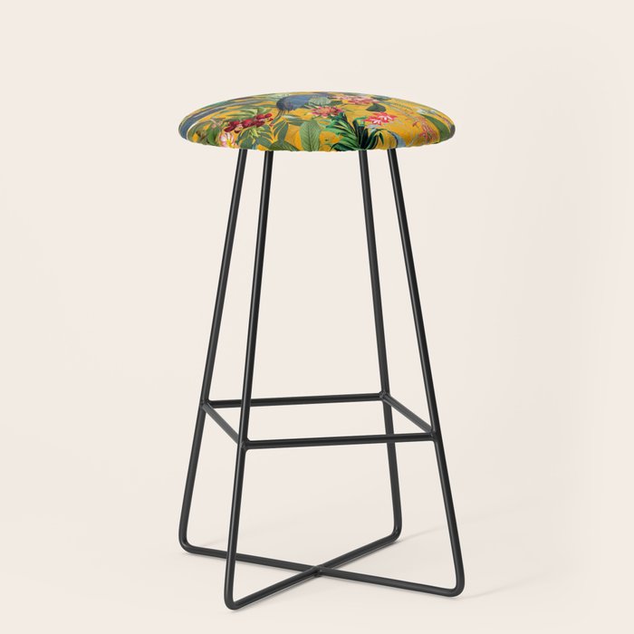Vintage & Shabby Chic - Sunny Tropical Garden Blue Heron Stool Gallery Image 1