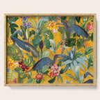 Vintage & Shabby Chic - Sunny Tropical Garden Blue Heron Serving Tray Gallery Image 1