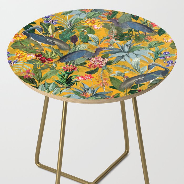 Vintage & Shabby Chic - Sunny Tropical Garden Blue Heron Side Table Gallery Image 2