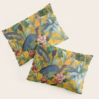 Vintage & Shabby Chic - Sunny Tropical Garden Blue Heron Pillow Sham Gallery Image 3