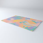 Lemons in Amalfi / Abstract shapes, Pink, Turquoise, Yellow, Lavender Rug Gallery Image 3